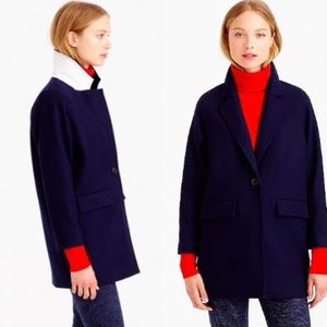 J Crew Wool Melton Boyfriend Coat